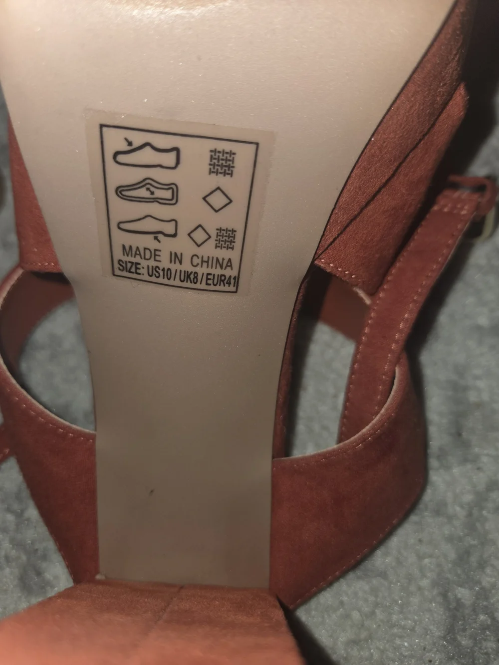 Qupid Rust Suede Strappy Block Heel Sandals